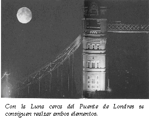 Luna y puente de Londres